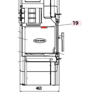 Haas+Sohn Belaqua 468.19 Pierre de paroi côté Fixation support