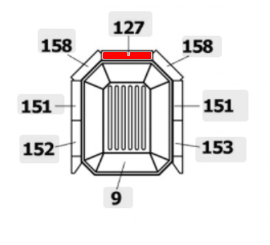 Haas-Sohn Siena 277.15 pietra posteriore centrale