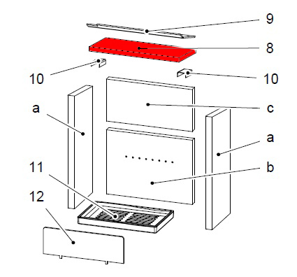 Haas-Sohn Pinus 218.17 deflettore di tiraggio in basso