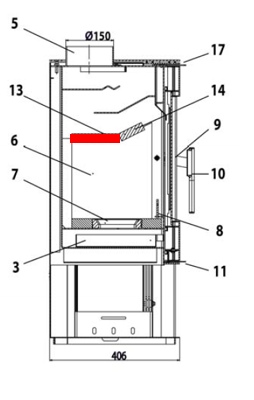 Haas-Sohn Dalen 304.15 deflettore di tiraggio posteriore