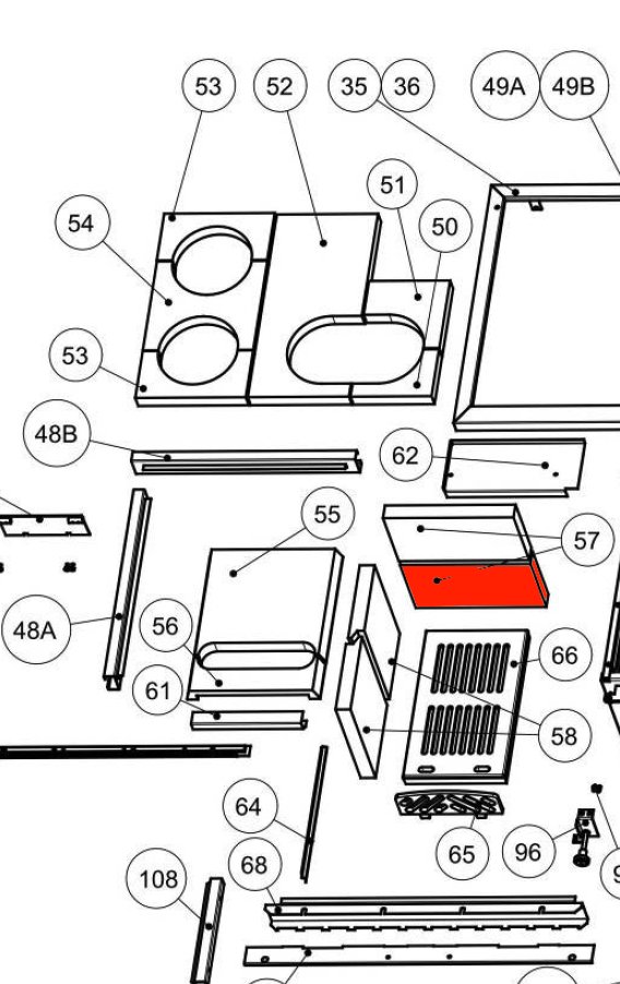 Wamsler W1-75 pietra posteriore in basso
