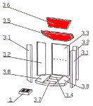 Oranier Polar 4 deflettore di tiraggio set A