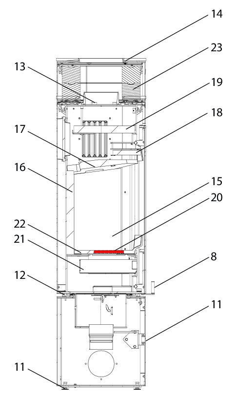 Wodtke KK 95-1 griglia per cenere