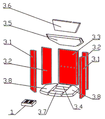 Oranier Polar 4 pietra laterale set A
