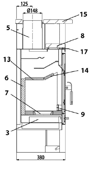 Haas-Sohn Vitorre 275.15 deflettore di tiraggio posteriore
