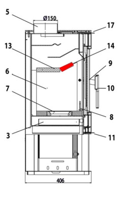 Haas-Sohn Montegrotto II 305.15 deflettore di tiraggio anteriore