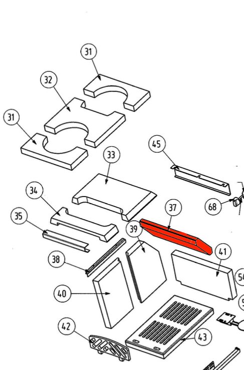 Wamsler W1-50 pietra posteriore in alto