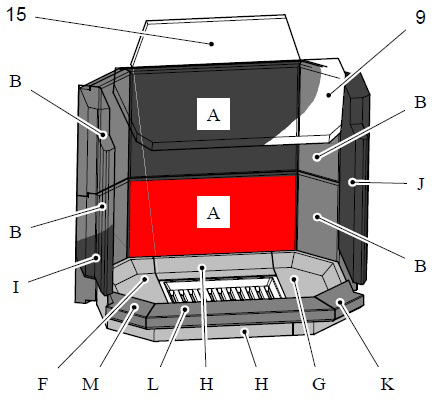 Haas-Sohn Prestige II 181.18 pietra posteriore in basso