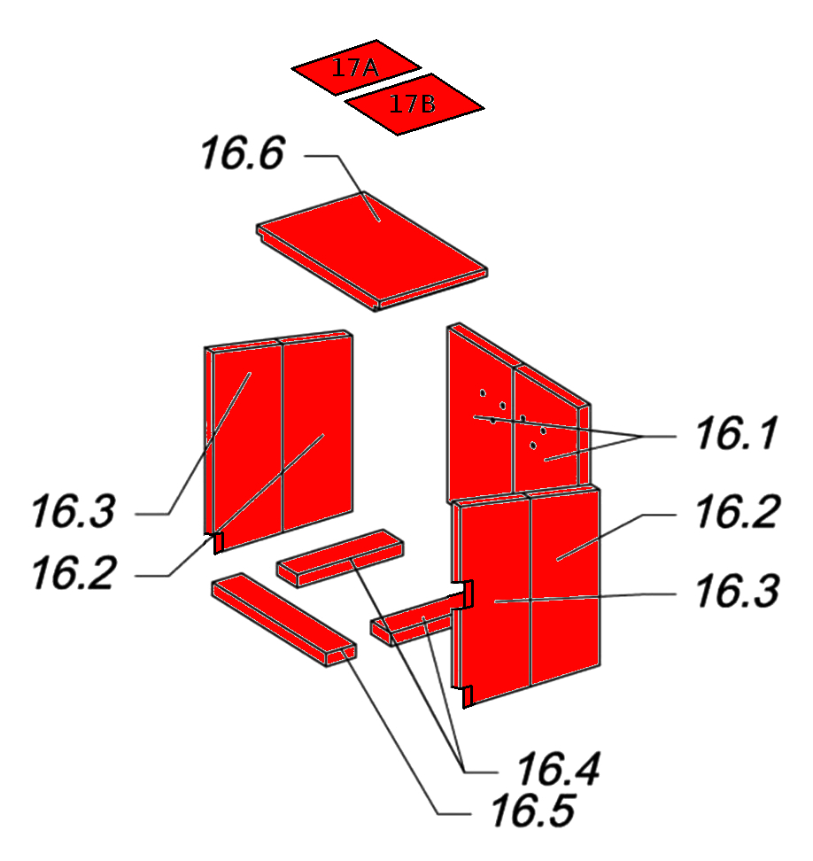 Justus Ohio rivestimento focolare B