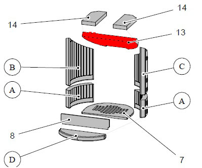 Haas-Sohn Ficus 287.12 deflettore di tiraggio in basso