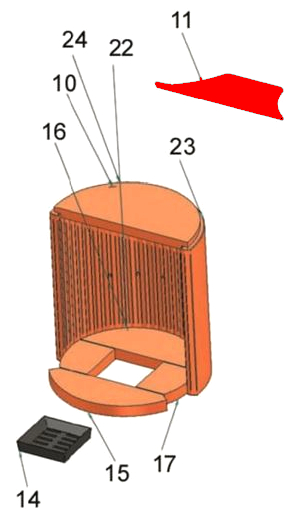 Justus Faro Plus deflettore di tiraggio acciaio