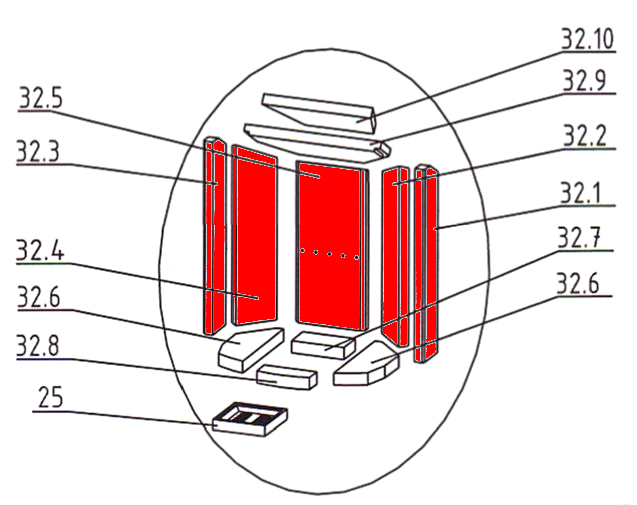Oranier Polar 4 pietra laterale set B