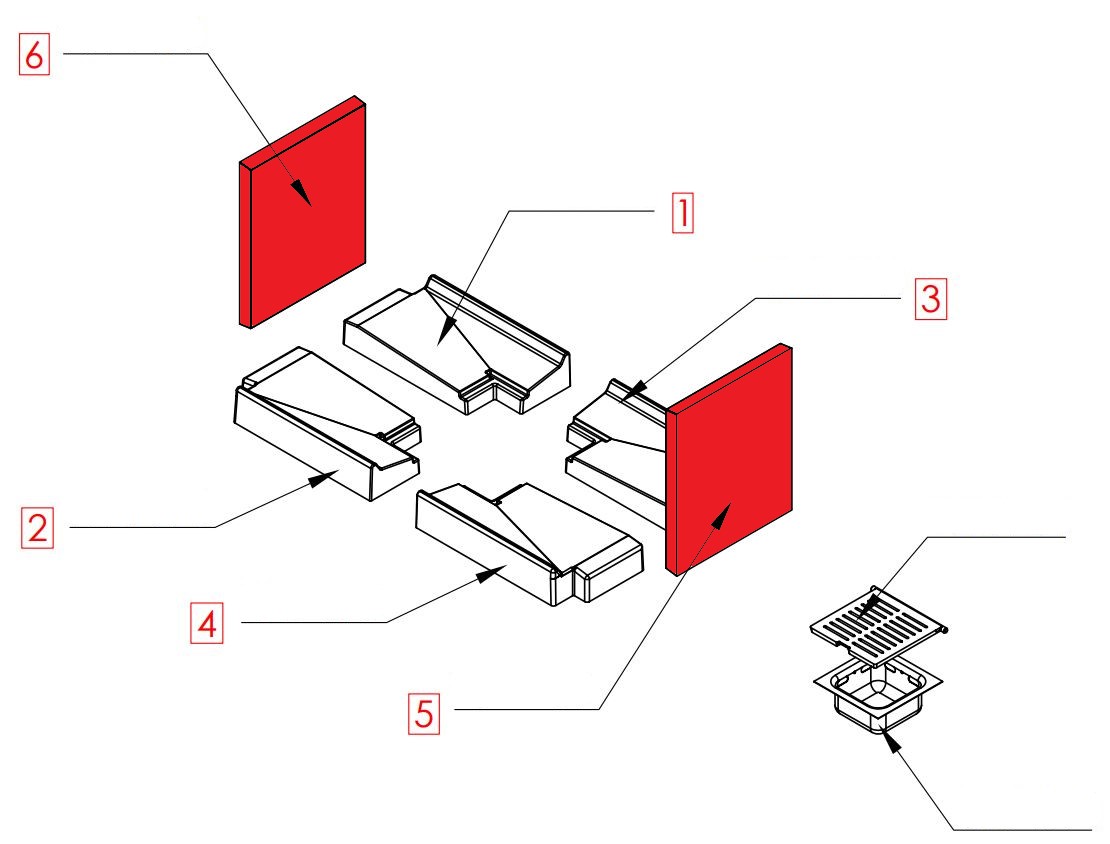 Spartherm Varia B-FDh pietra laterale set B