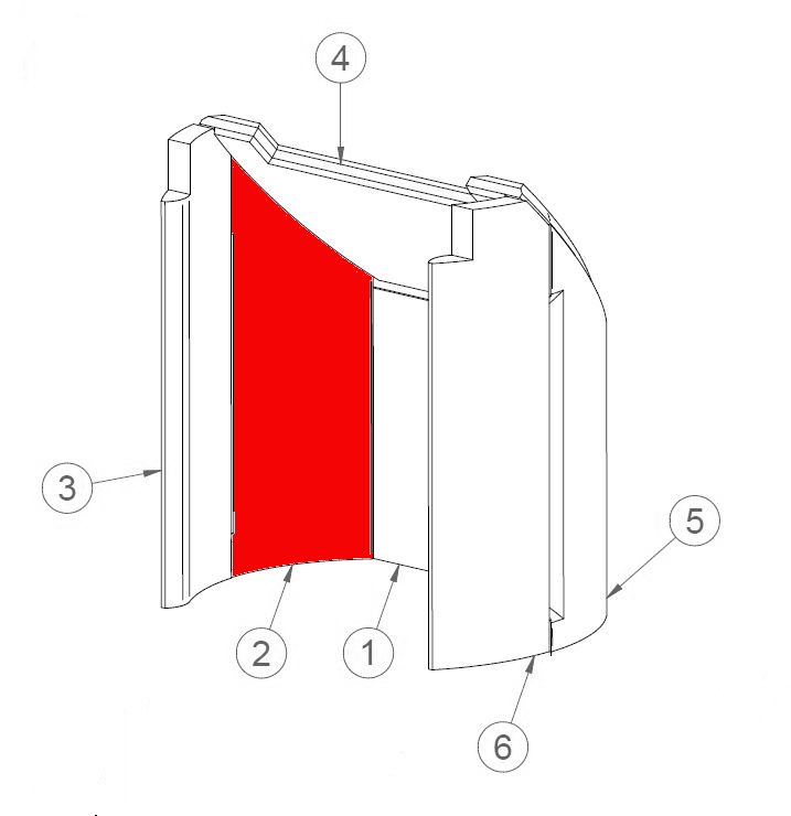 Contura 620S pietra laterale a sinistra posteriore