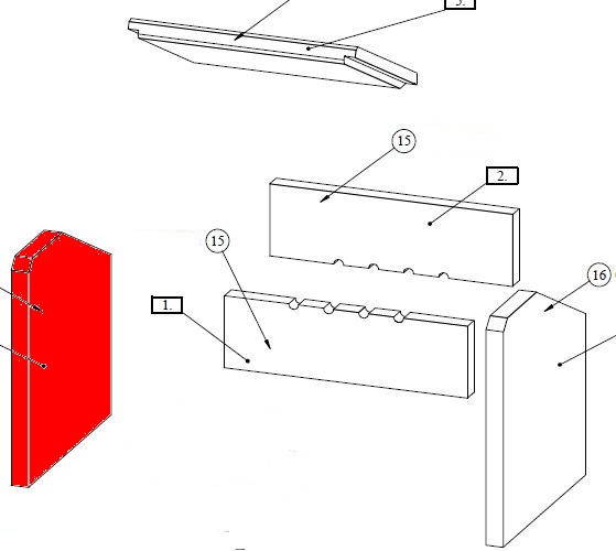 Fireplace Santa Fe pietra laterale a sinistra B