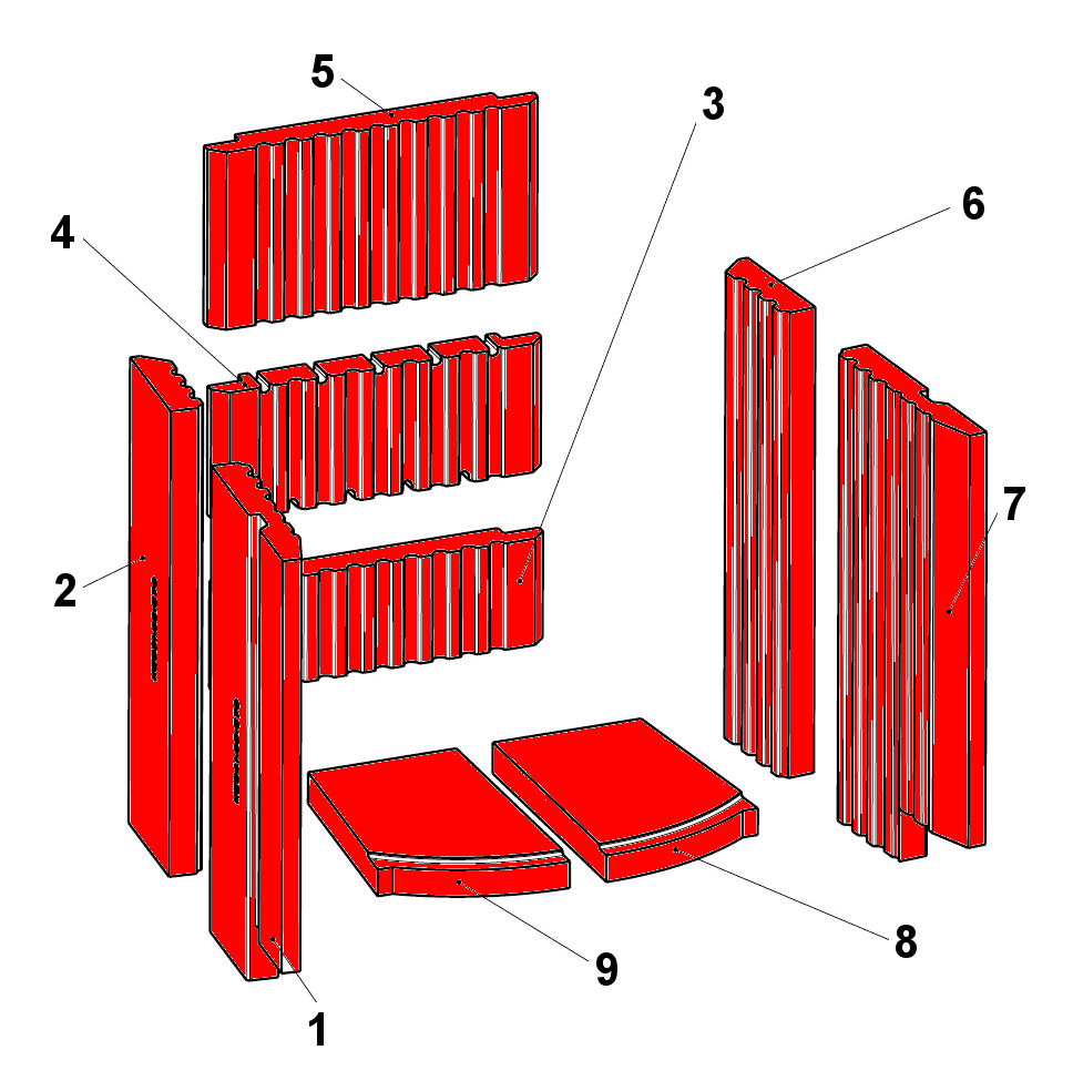 Leda Madura 101 rivestimento focolare B