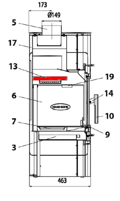 Haas-Sohn Cers 469.17 deflettore di tiraggio