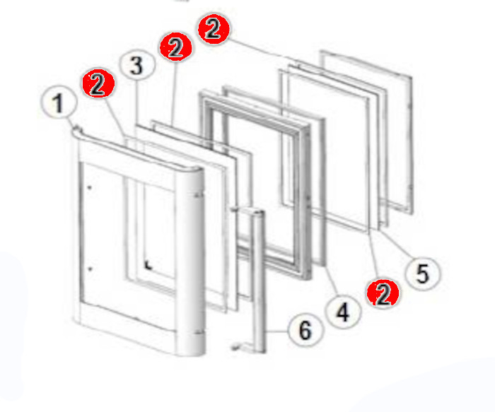 Austroflamm Ivy 2.0 guarnizione per vetro set
