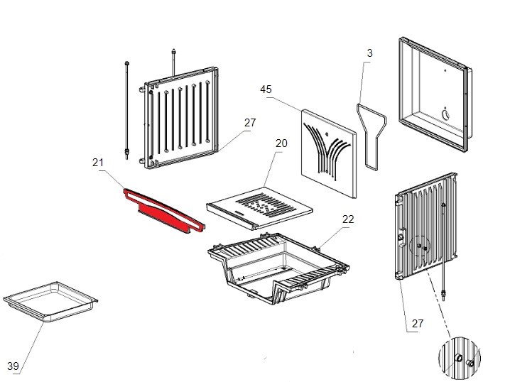La Nordica Focolare 70 Piano ferma legna C