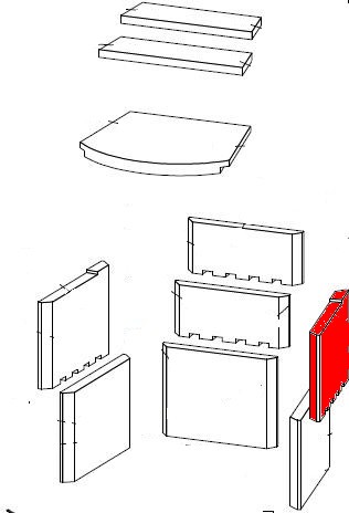 Fireplace Jack pietra laterale a destra in alto