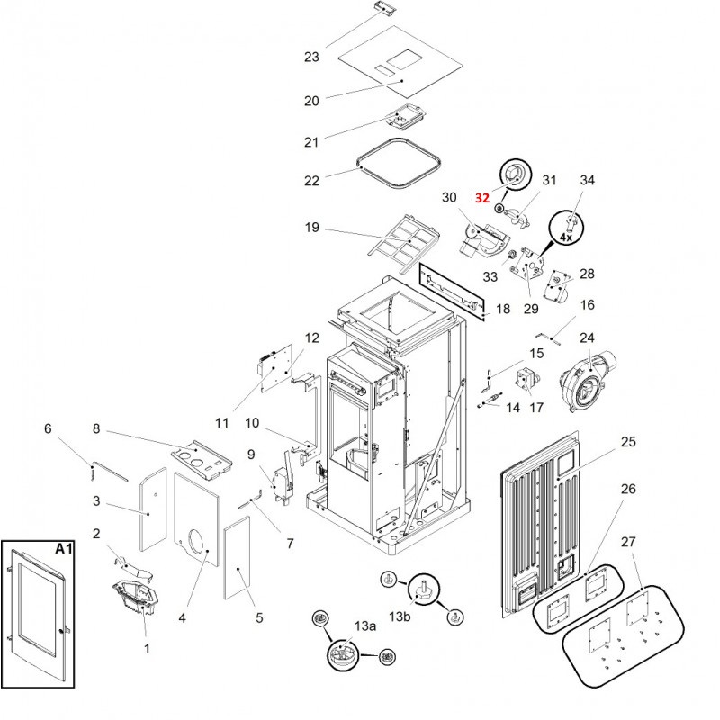 Haas-Sohn Pelletto III 434.08 cuscinetto coclea in alto
