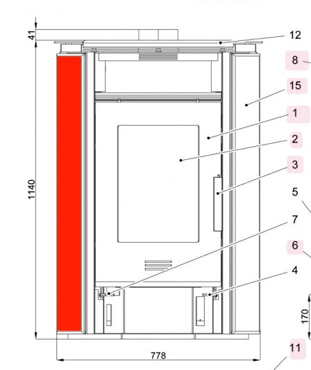 Haas-Sohn Kuopio II 265.17 rivestimento laterale a sinistra paradiso
