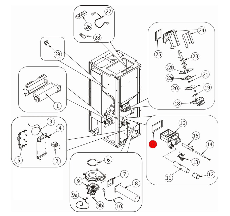 MCZ EGO-Air 1.0 guarnizione cassetto bruciatore
