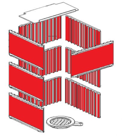 Kleining Dorella L8 rivestimento focolare