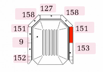 Haas-Sohn Verona 263.15 pietra laterale a destra posteriore