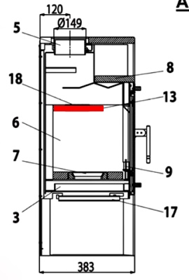 Haas-Sohn Ecoline 281.12 deflettore di tiraggio