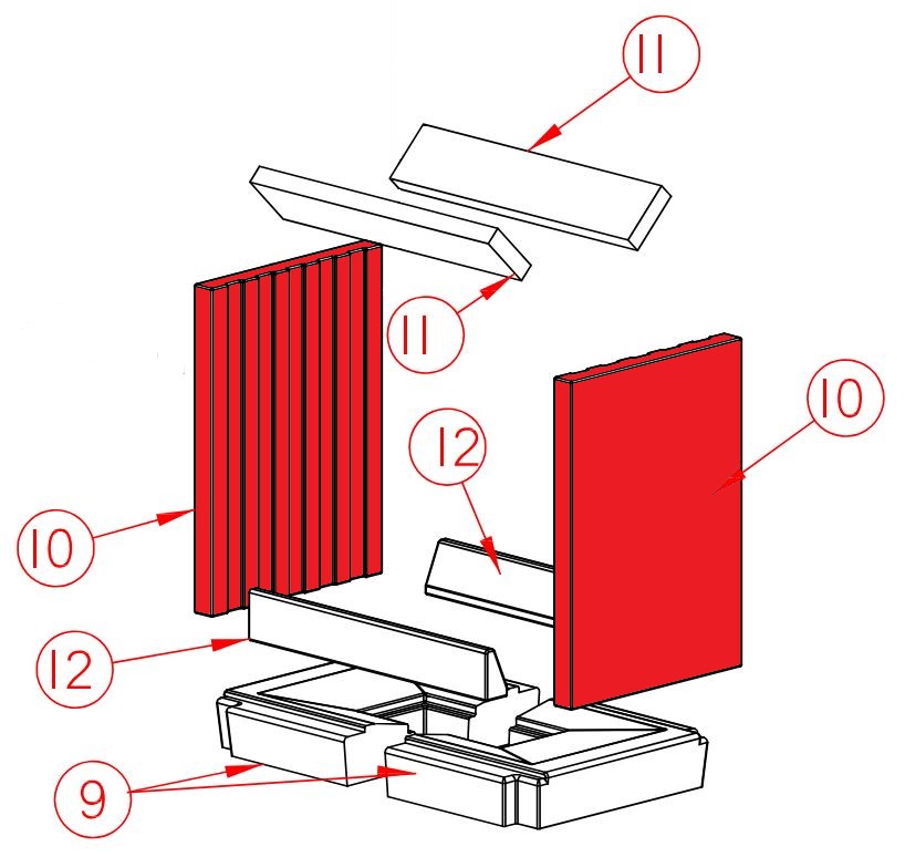 Spartherm Mini S-FDh-57 pietra laterale set
