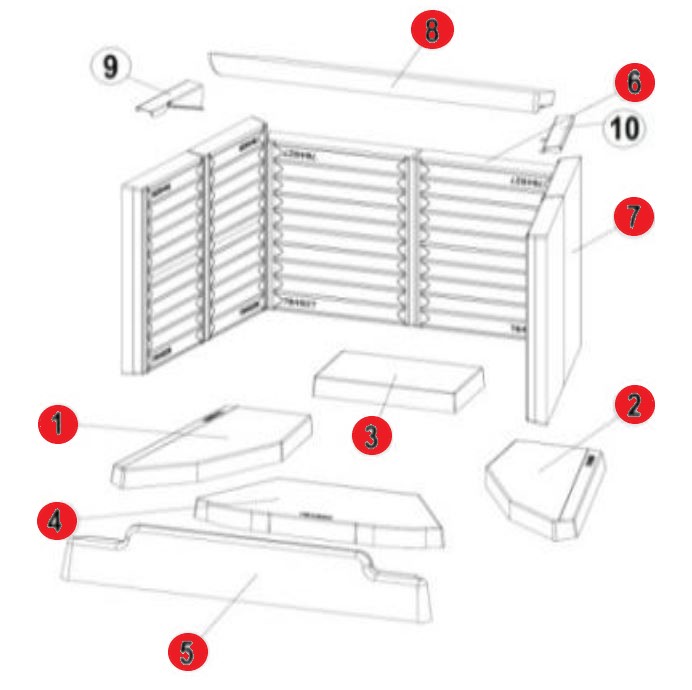 Austroflamm 75x57 K rivestimento focolare