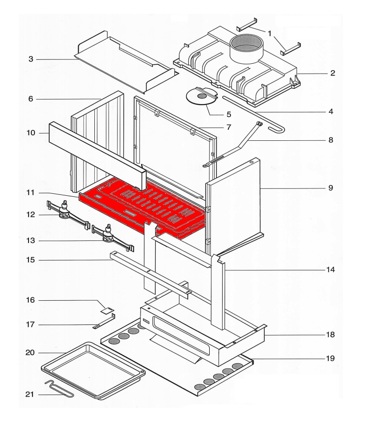 Supra Granit 26L fondo per focolare