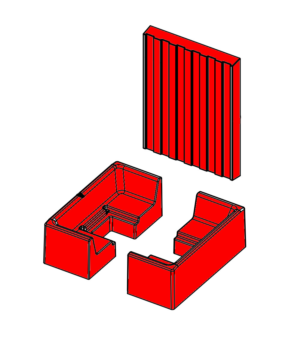 Spartherm Arte U-50h rivestimento focolare set nero