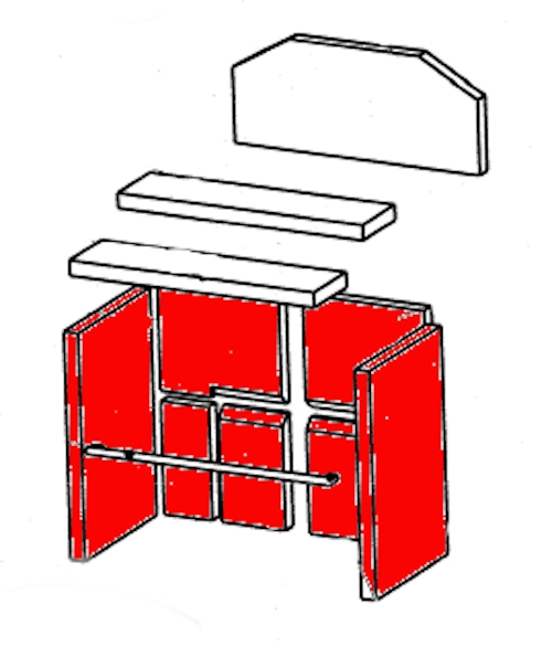 Wamsler System rivestimento focolare set
