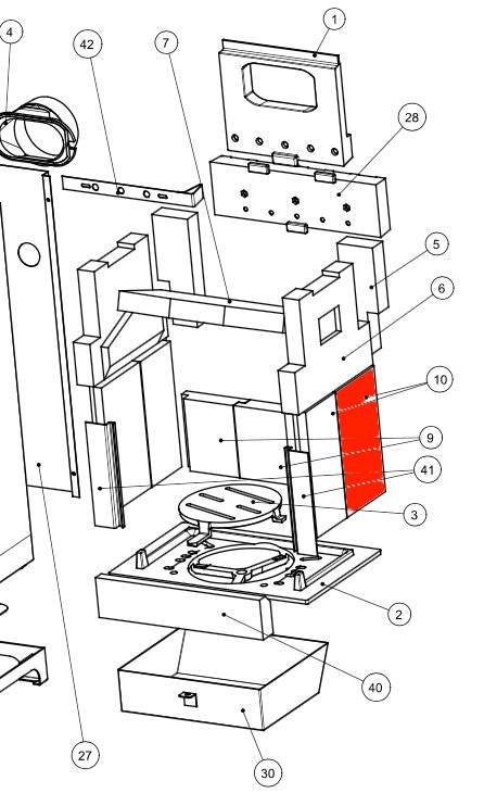 Wamsler RH 6F pietra laterale a destra in basso posteriore