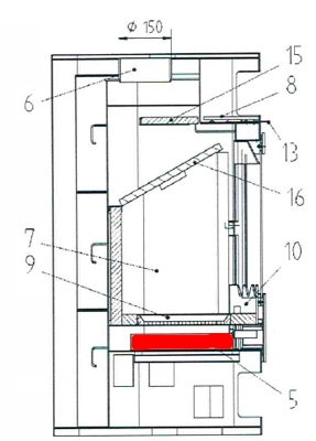 Haas-Sohn Bornholm II 164.15 cassetto raccogli cenere B
