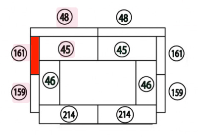 Haas-Sohn Grado 252.17 pietra laterale a sinistra posteriore