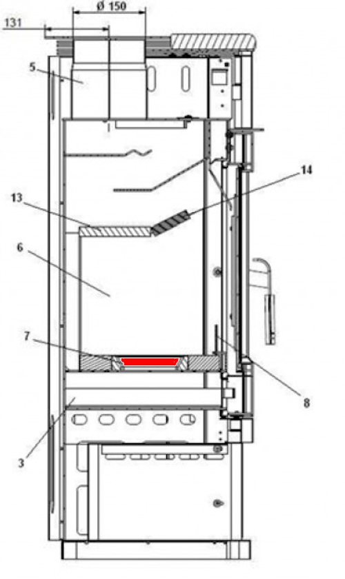 Haas-Sohn Montegrotto 305.15 griglia per cenere