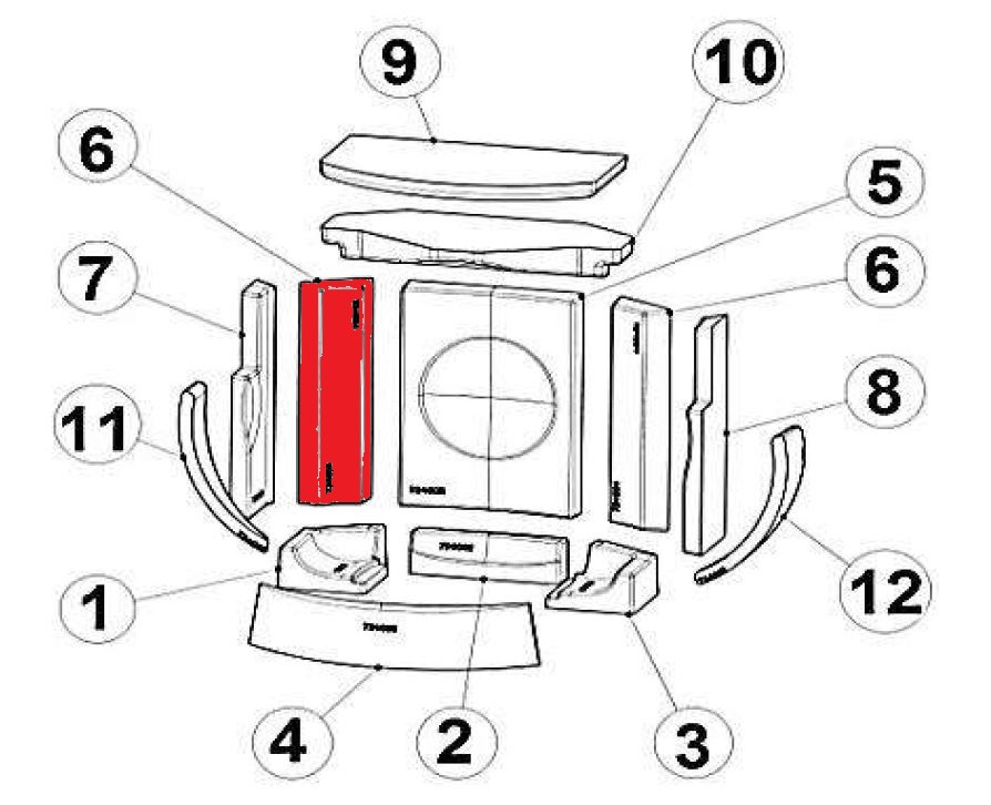 Austroflamm Clou compact pietra laterale a sinistra posteriore