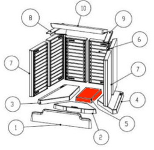 Austroflamm Ceres 450/510 pannello di combustione F