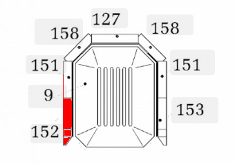 Haas-Sohn Uppsala 2 269.15 pietra laterale a sinistra anteriore