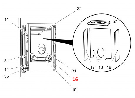 Haas-Sohn Pallazza II 519.08 divisorio braciere