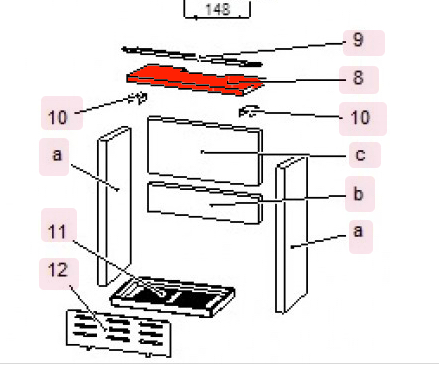 Haas-Sohn Pinus II 218.17 deflettore di tiraggio in basso