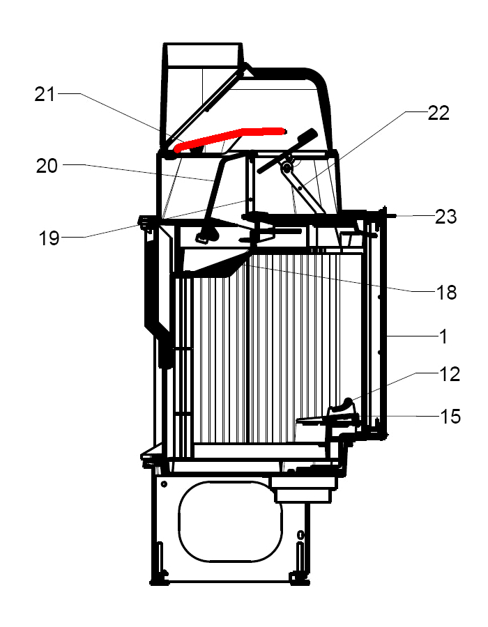 Leda Madura 301 deflettore di tiraggio in alto B