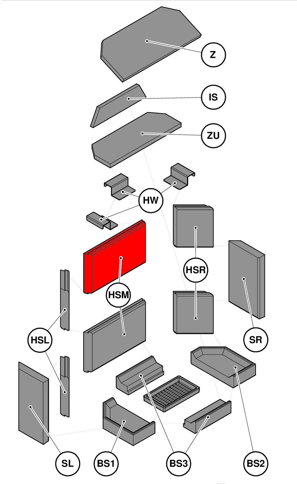 Haas-Sohn Komfort III 180.18 pietra posteriore in alto