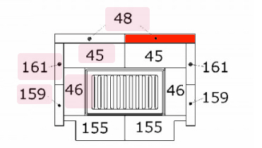 Haas+Sohn Grado 252.17 Rückwandstein rechts Feuerraumstein
