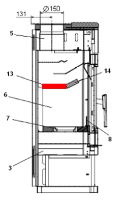 Haas-Sohn Modena 305.15 deflettore di tiraggio posteriore